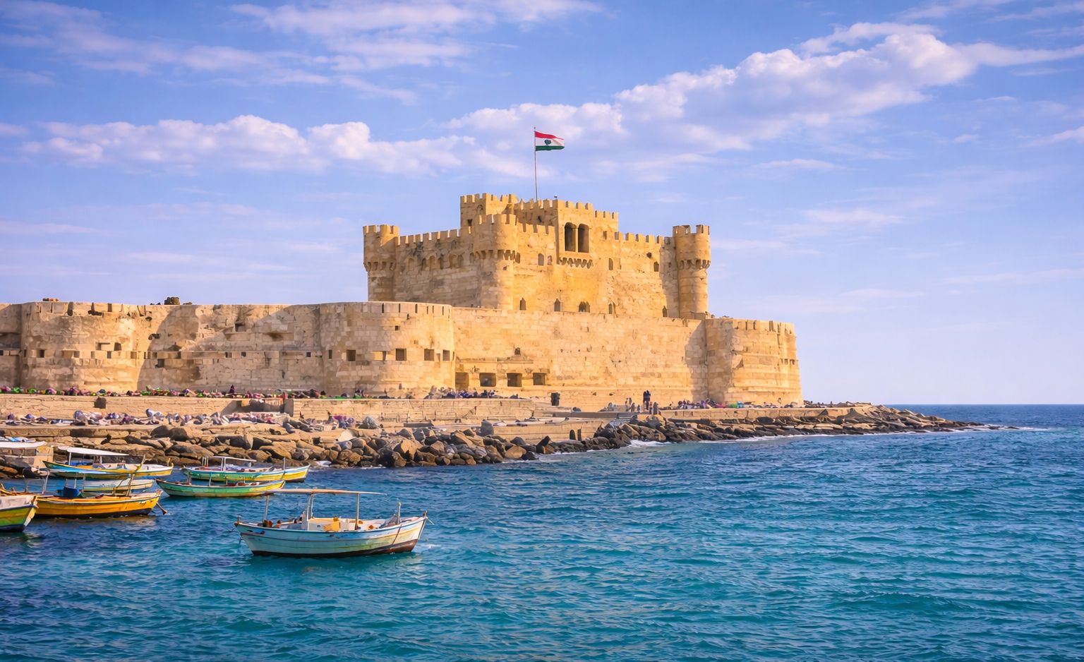 Qaitbay Citadel in Alexandria, Egypt